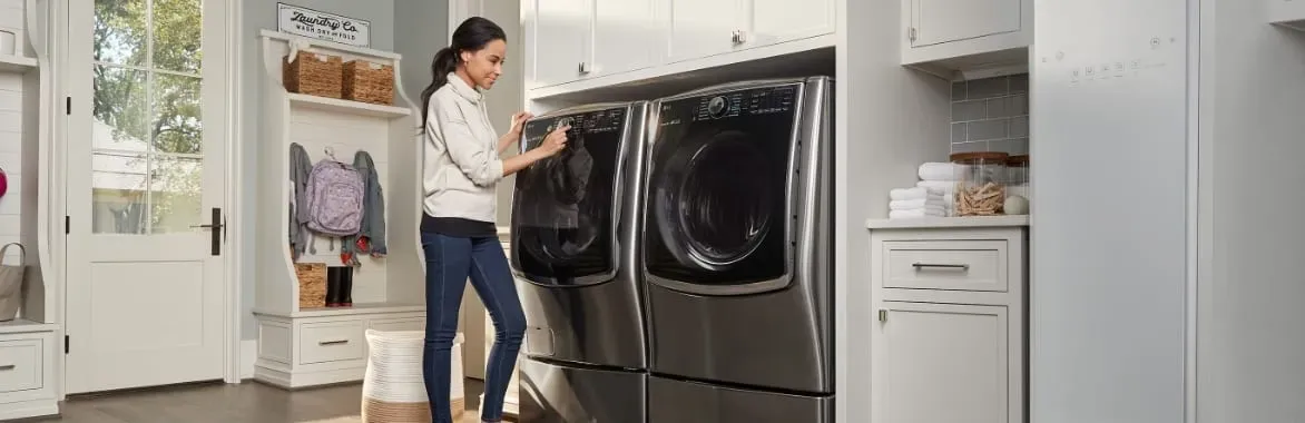 lg front load woman